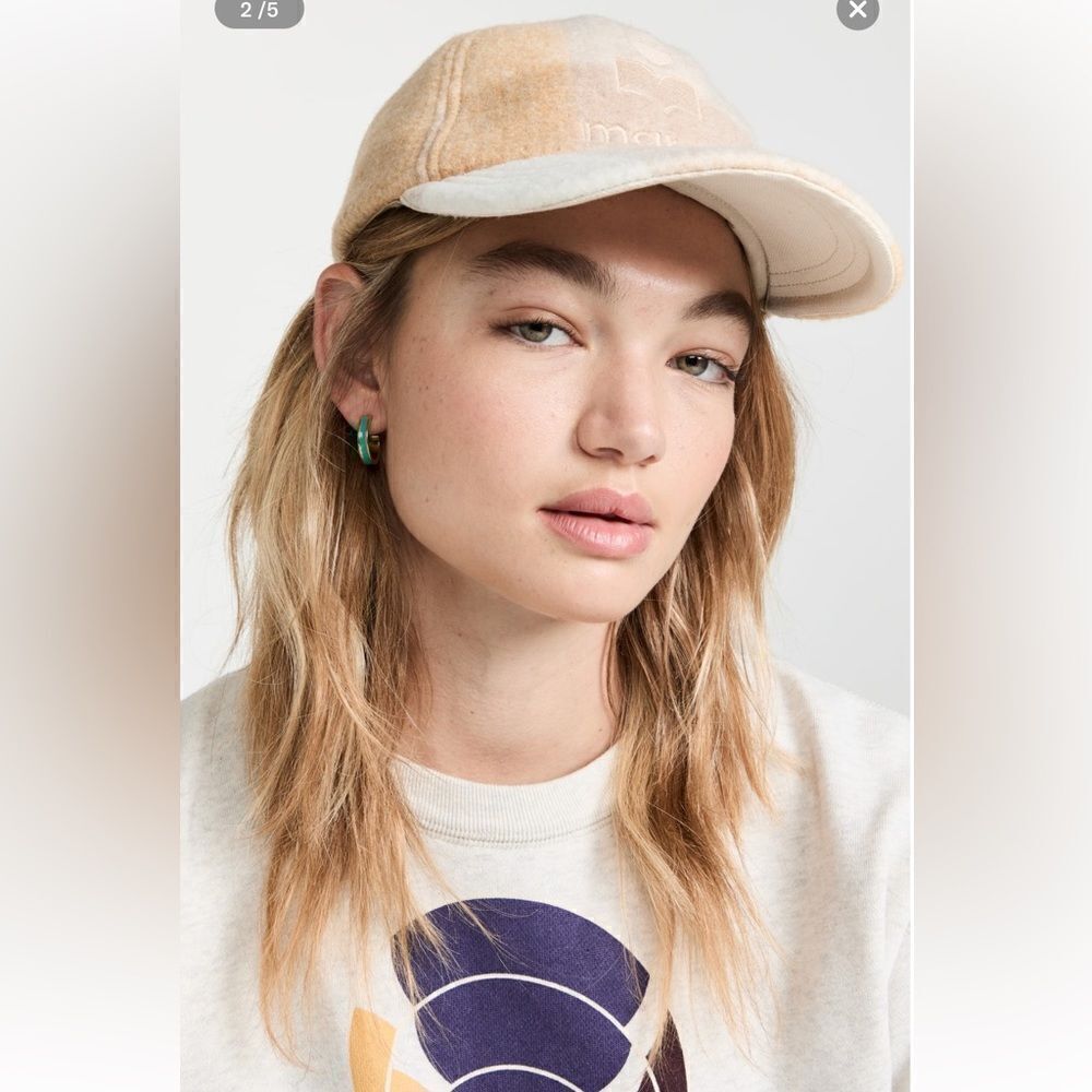 Isabel Marant Tyron Plaid Hat NWOT - Picture 5 of 8